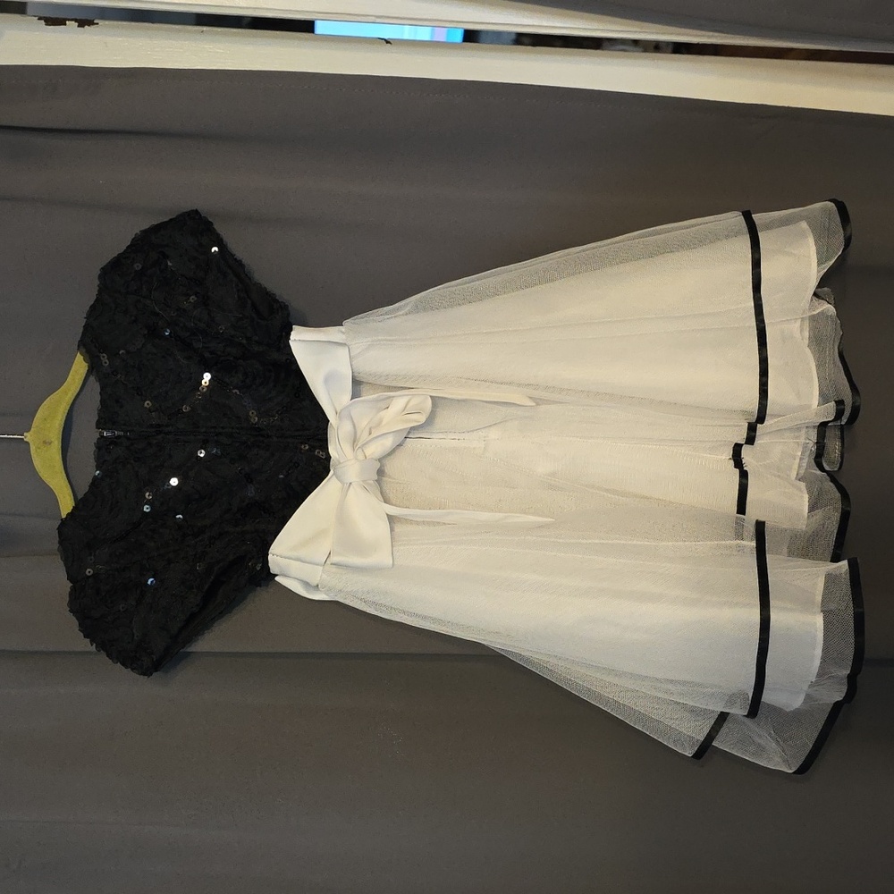 Rare Editions Black/ White‎ Formal Girl's Dress Sequins Holidays Sz 3T GUC READ - Picture 7 of 13